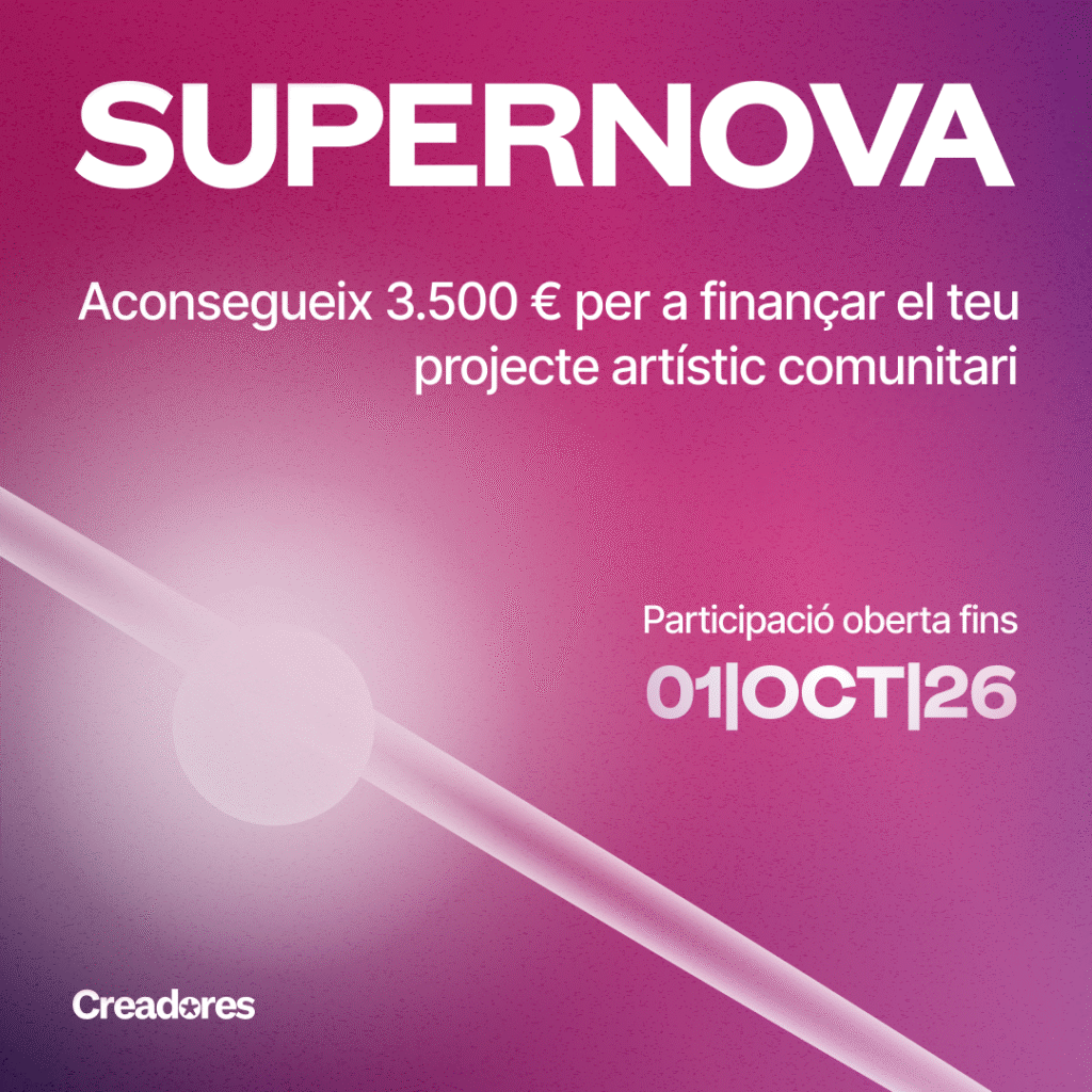 El portal digital Creadores.cat fa un salt endavant i obre una convocatòria per a projectes artístics comunitaris